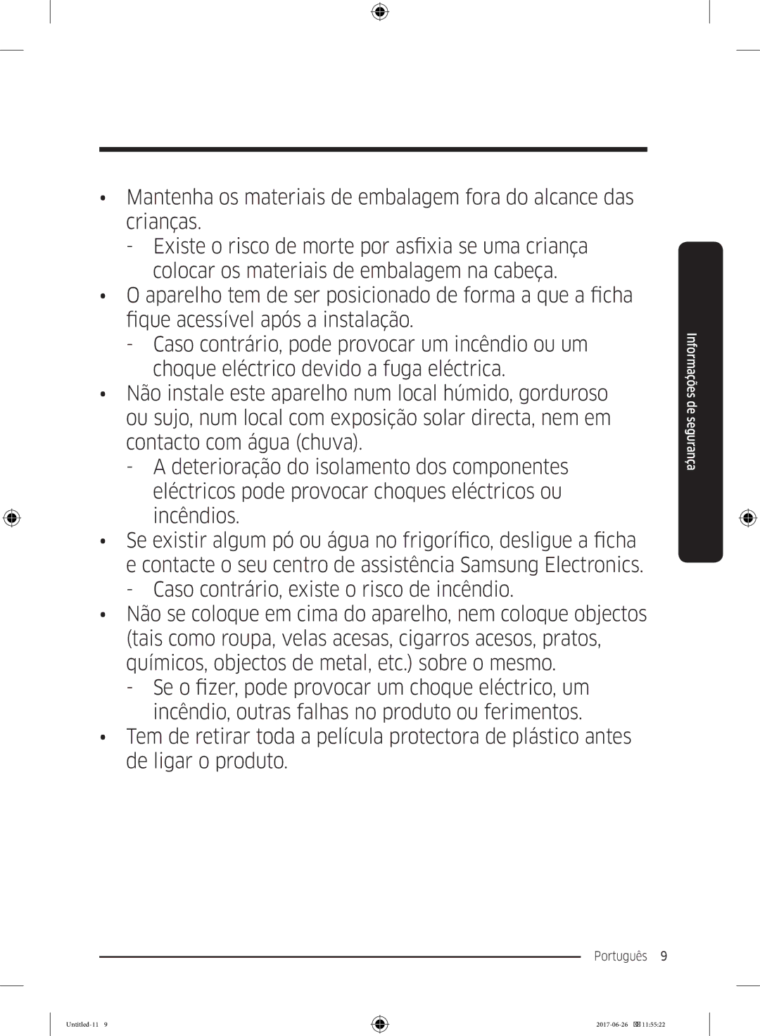 Samsung RT38K5535EF/ES, RT35K5430EF/ES, RT29K5030WW/ES, RT32K5030EF/ES, RT32K5030S8/ES, RT29K5030S8/ES manual Português  